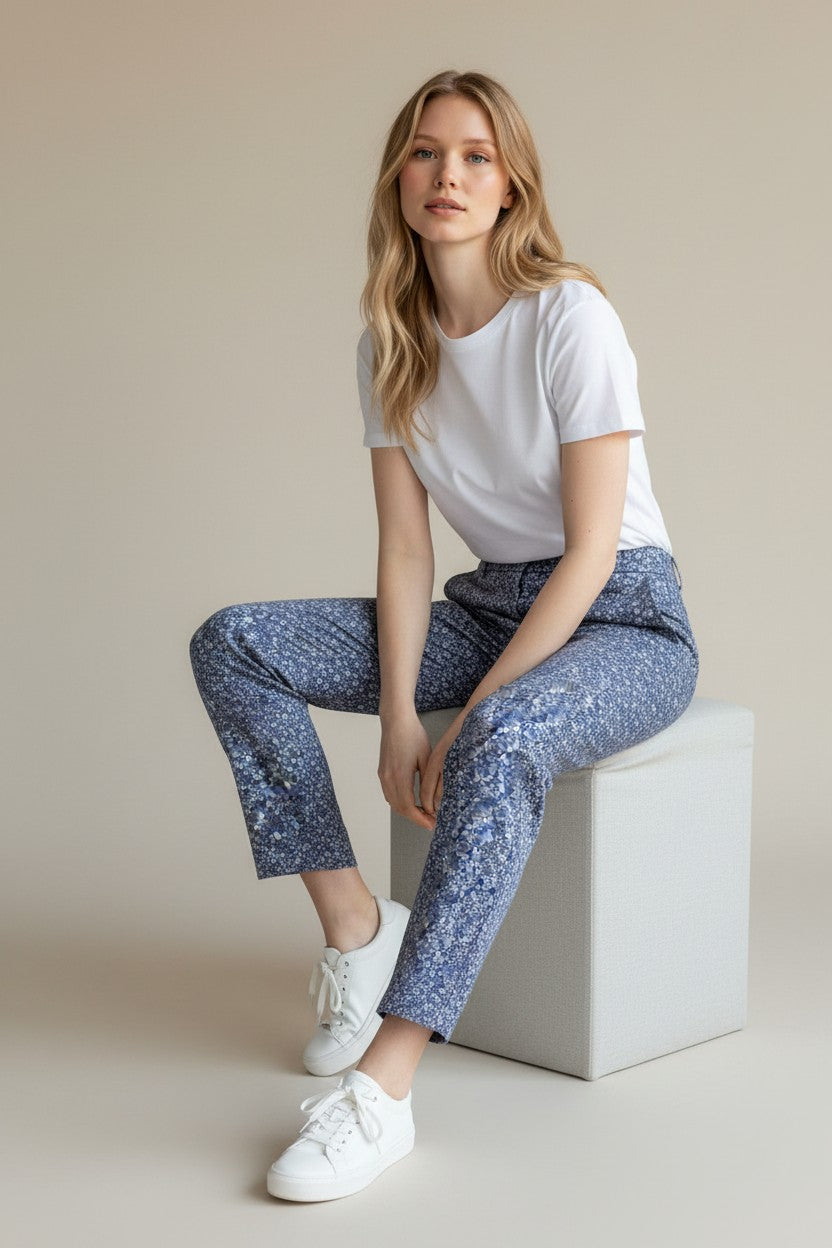 Calzedonia raštuoti džinsai – mėlyni