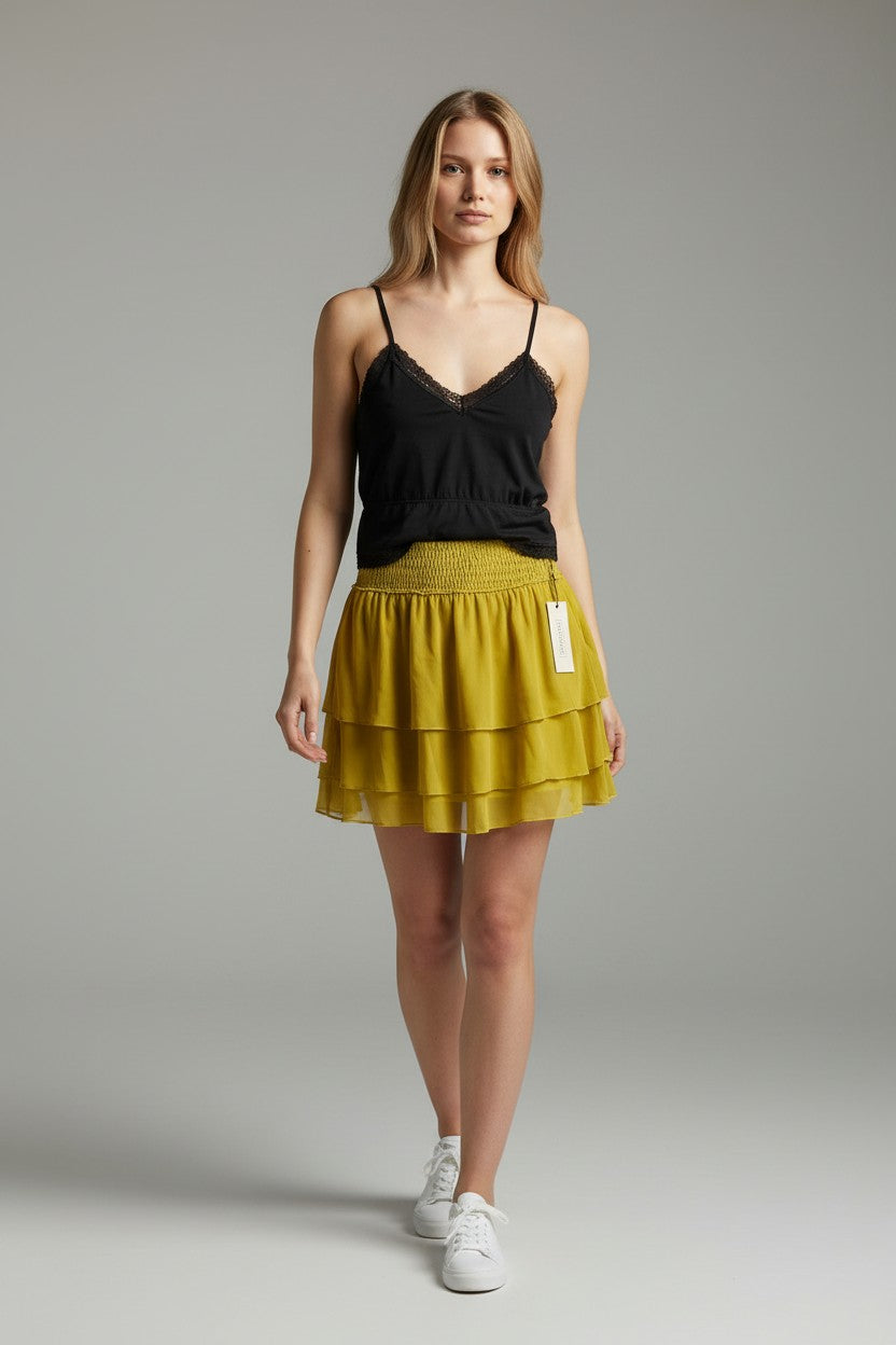 Intimissimi Sunny Layers Mini sijonas – garstyčių spalvos