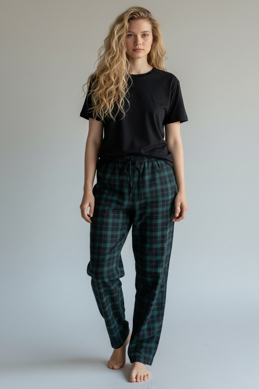 Tezenis 100% medvilninės kelnės XL dydis | Moteriškos languotos kelnės