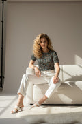 Tezenis 100% medvilninė palaidinė S,L dydis | Gėlėta moteriška palaidinė