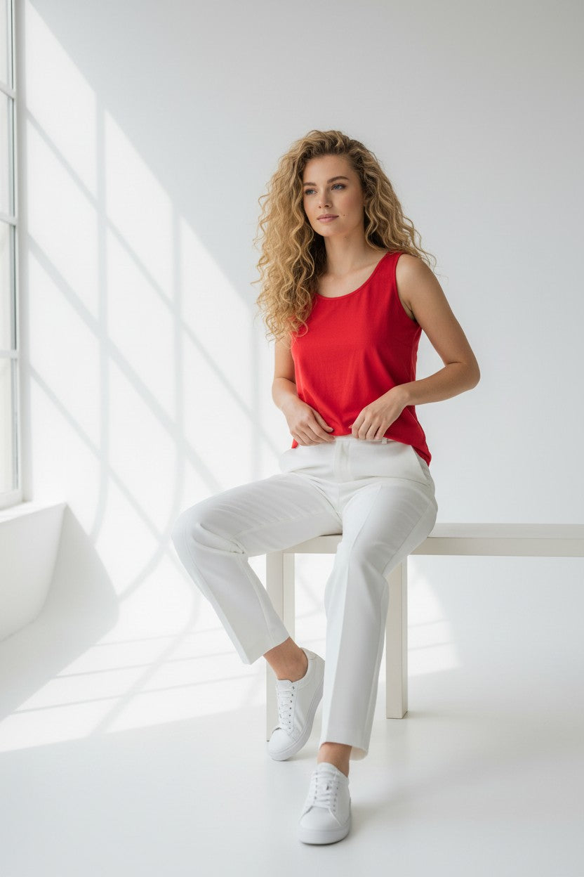 Tezenis palaidinė S dydis 100% medvilnė | Raudona moteriška palaidinė