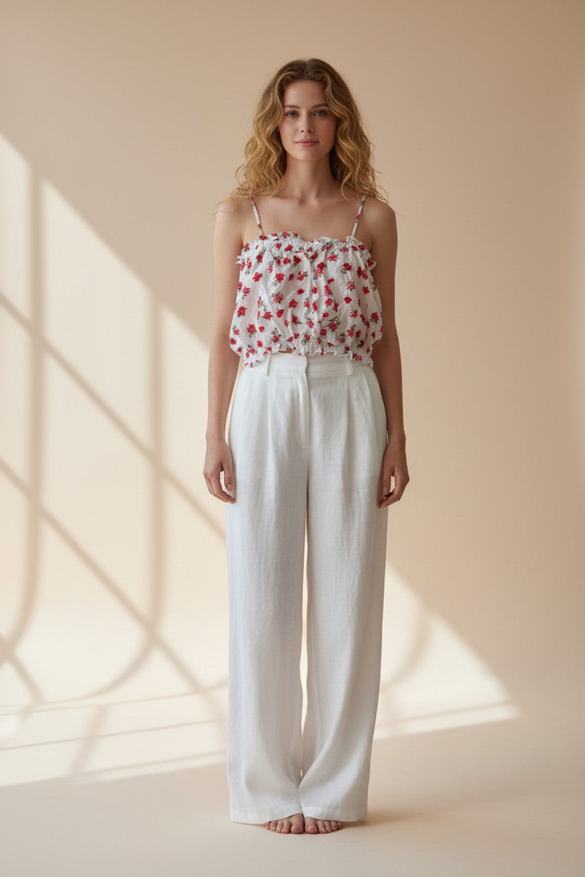 Tezenis gėlėta crop top palaidinė